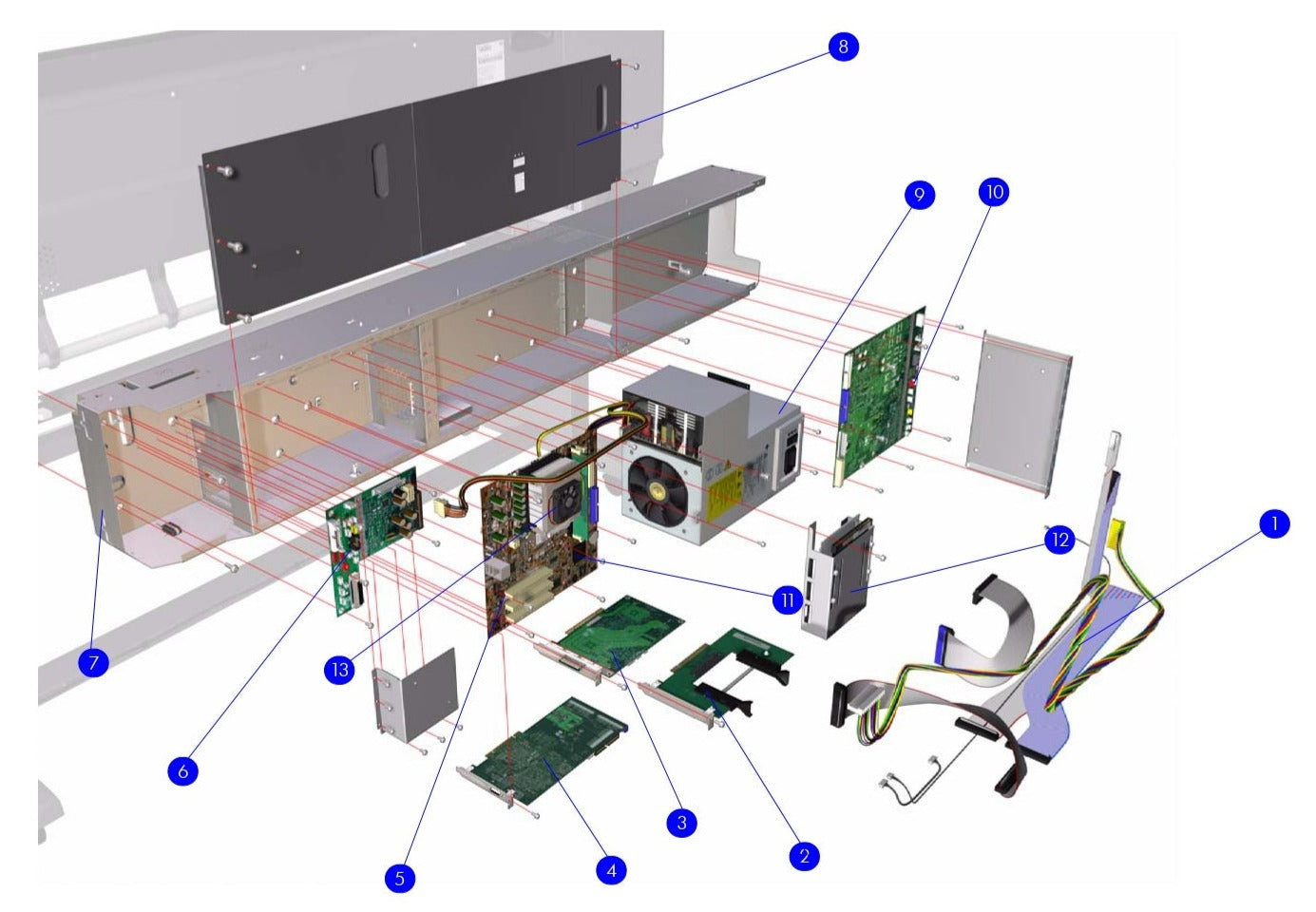 Tarjeta controladora OMAS - Para la serie HP DesignJet Z6100 (Q6651-60268) - Nueva