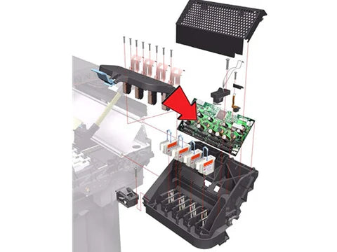 Carro PCA para la impresora HP DesignJet 4000/4500 (Q1273-60233) - Nuevo