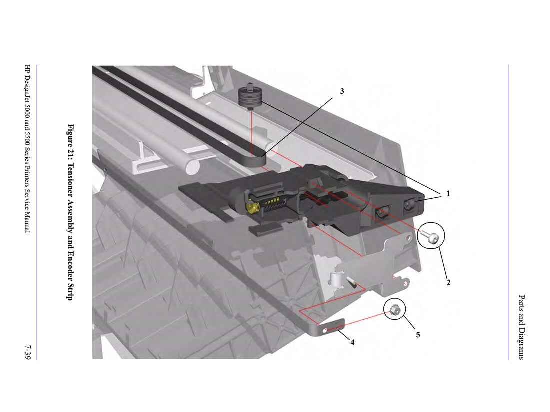 Correa de transporte para impresoras HP DesignJet 5000/5500 - Modelo de 60&quot; (C6095-60183)