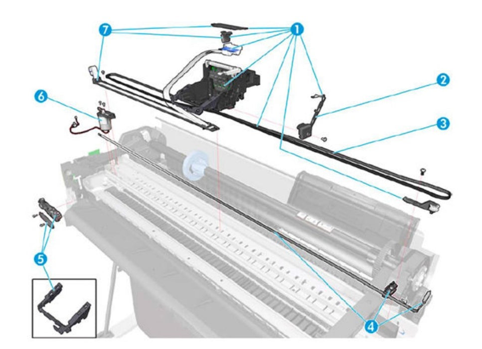 Polea de correa AmpXL 36 SV de 36 pulgadas para HP DesignJet T520 T730 T830 (CQ890-67003) Nueva