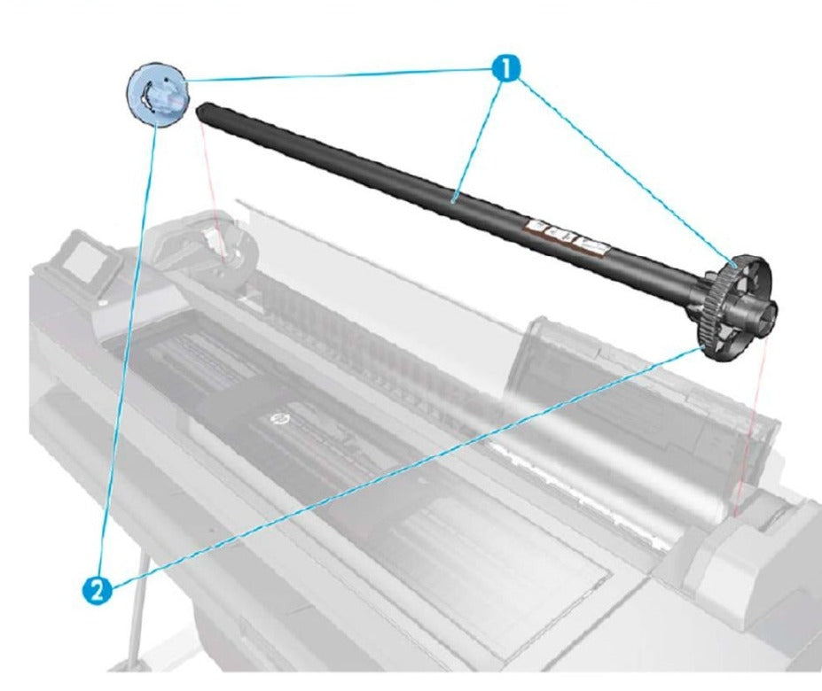 Ejes de husillo para las series HP DesignJet T730, T830, T650, T520, T525 y T530 (CQ893-67009)