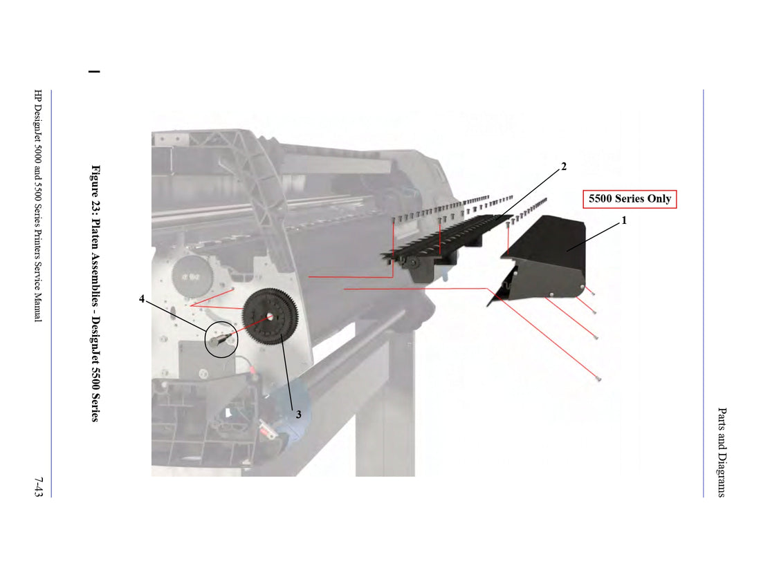 Conjunto de calentador para impresoras HP DesignJet 5000/5500 - Modelo de 42&quot; (Q1251-60031)