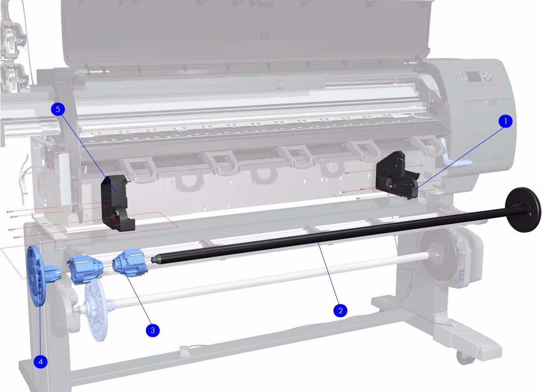 Módulo de alimentación de rollo derecho para plotters HP Designjet Z6100 (Q6651-60311) - Reacondicionado
