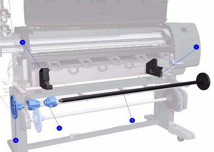 Módulo de alimentación de rollo derecho para plotters HP Designjet Z6100 (Q6651-60311) - Reacondicionado