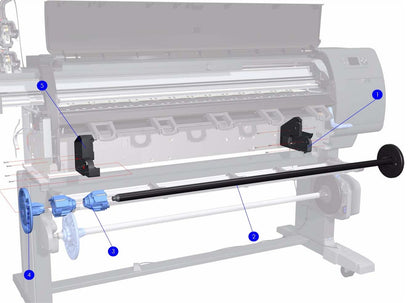 Módulo de alimentación de rollo derecho para HP Designjet serie Z6100, Z6100ps (Q6651-60311) - Nuevo