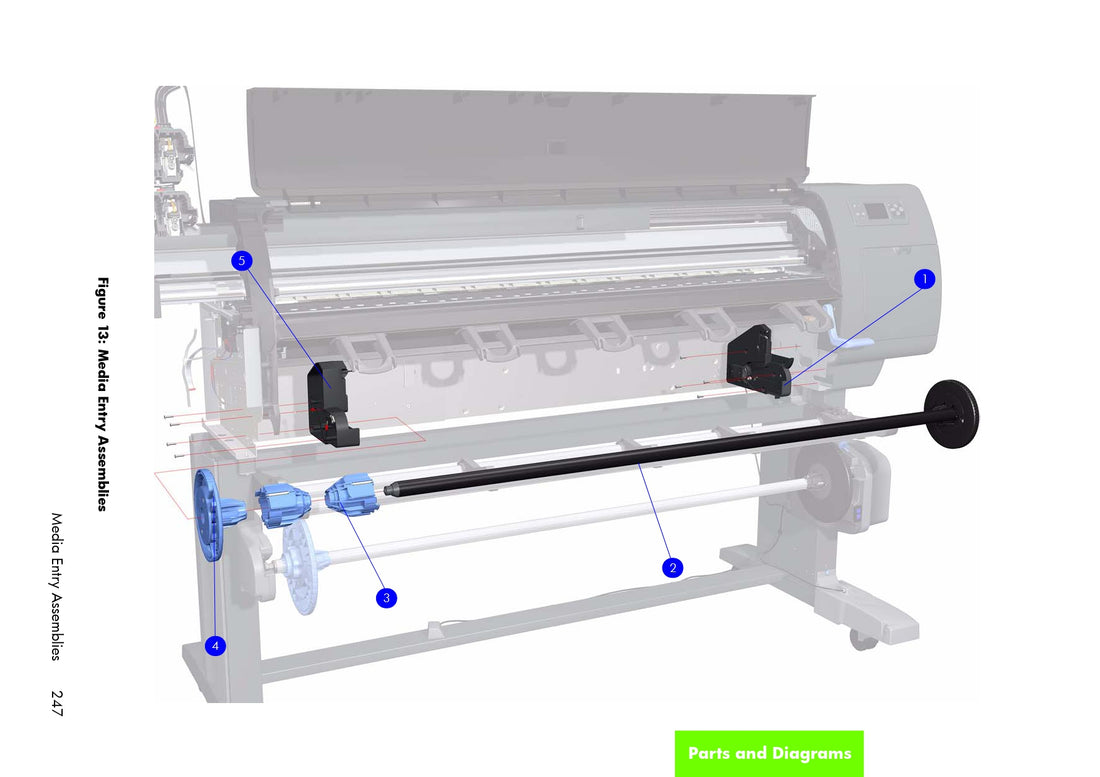 Husillo (42") - Para la serie HP DesignJet Z6100 (Q6651-60339) - Nuevo