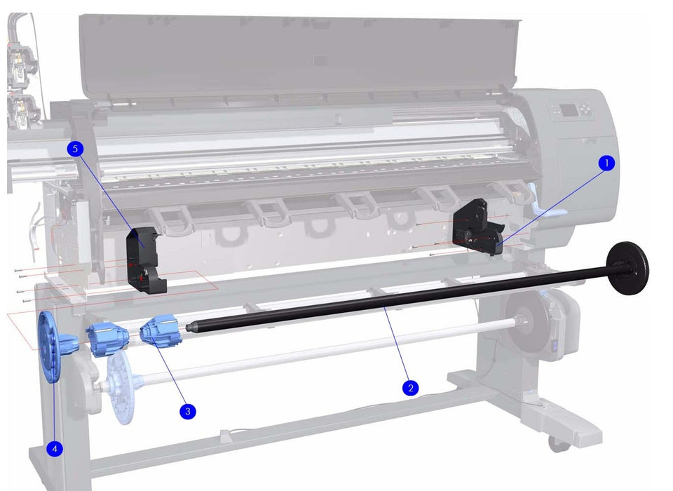 Adaptadores de eje de 3" (juego de 2) - Para la serie HP DesignJet Z6100 (Q6651-60610)