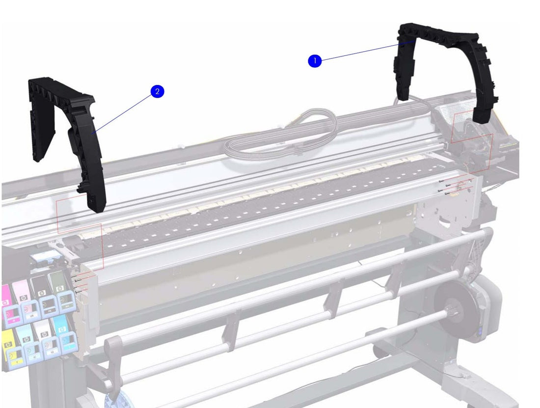 Conjunto de arco del lado derecho - Para HP DesignJet Z6100, 4020, 4000, 4520, 4500 Series (Q1273-60097)