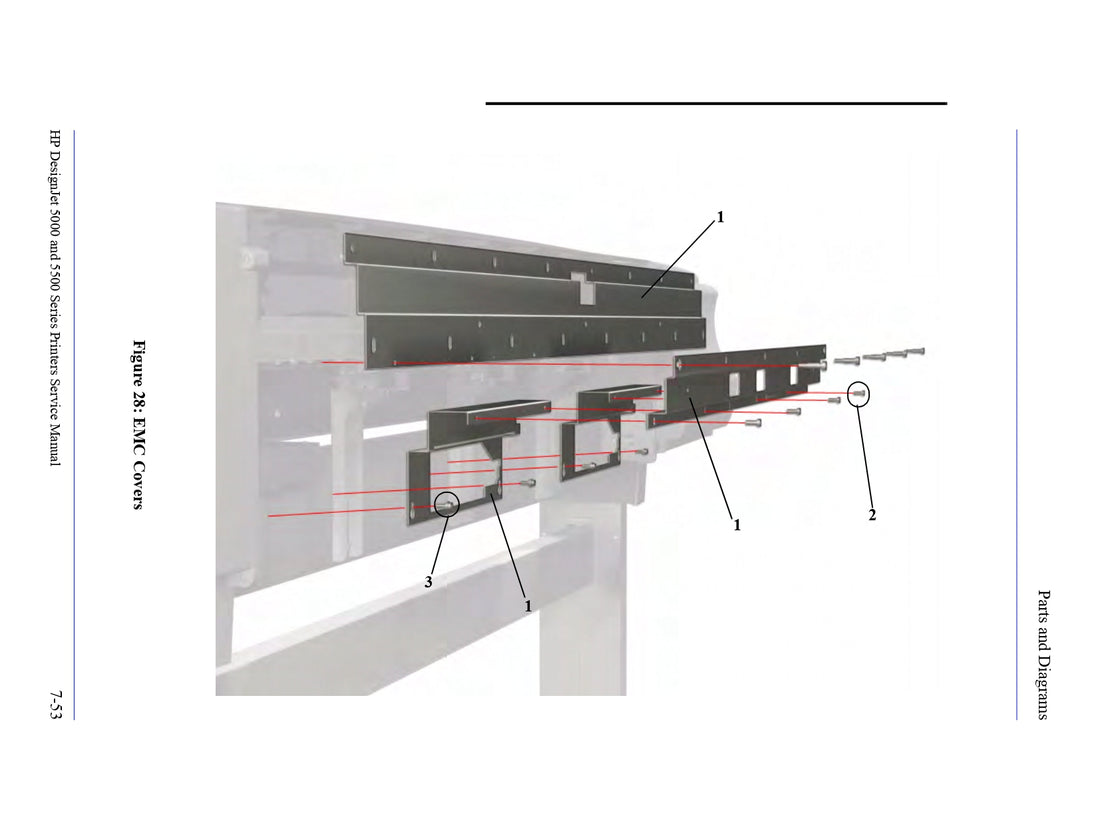 Cubiertas EMC para impresoras HP DesignJet 5000/5500 de 60 pulgadas (C6095-60190)