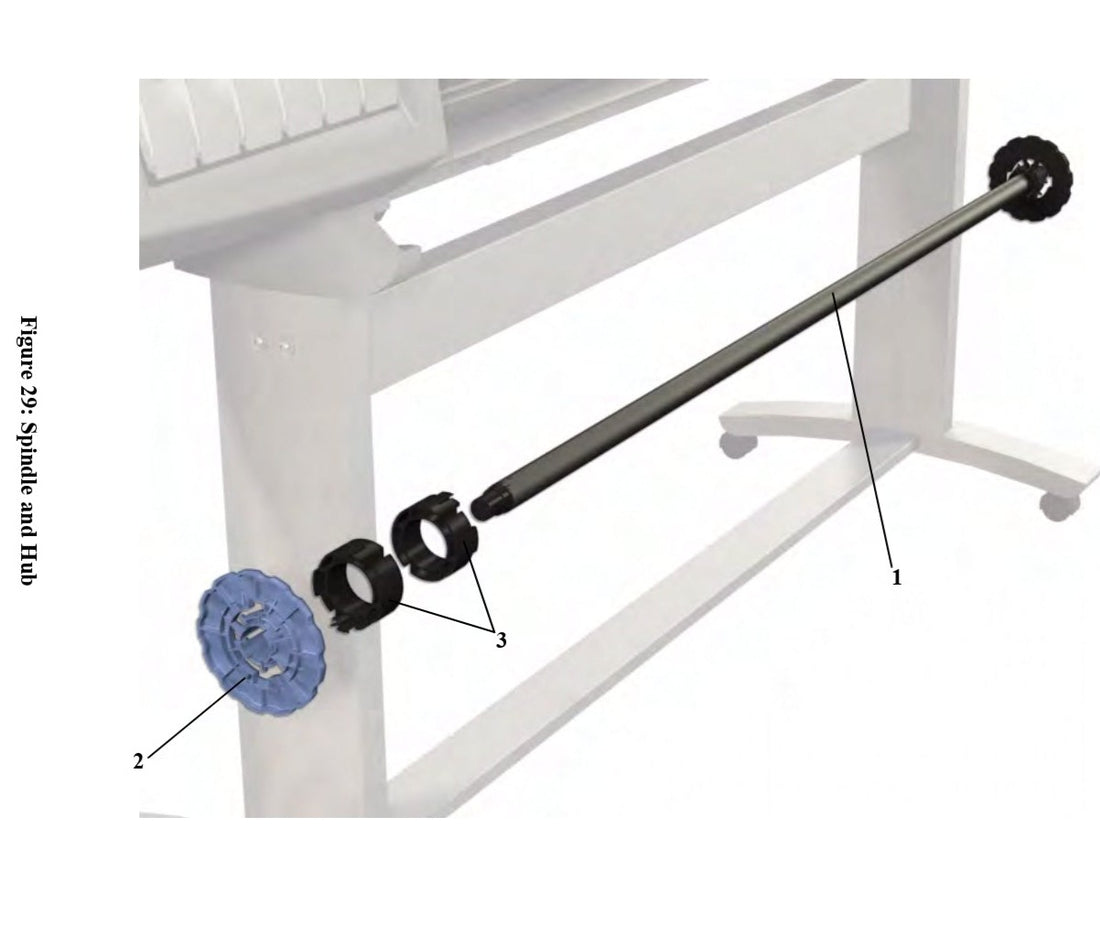 Husillo para impresoras HP DesignJet 5000/5500 de 60 pulgadas (C6095-60182) - Nuevo