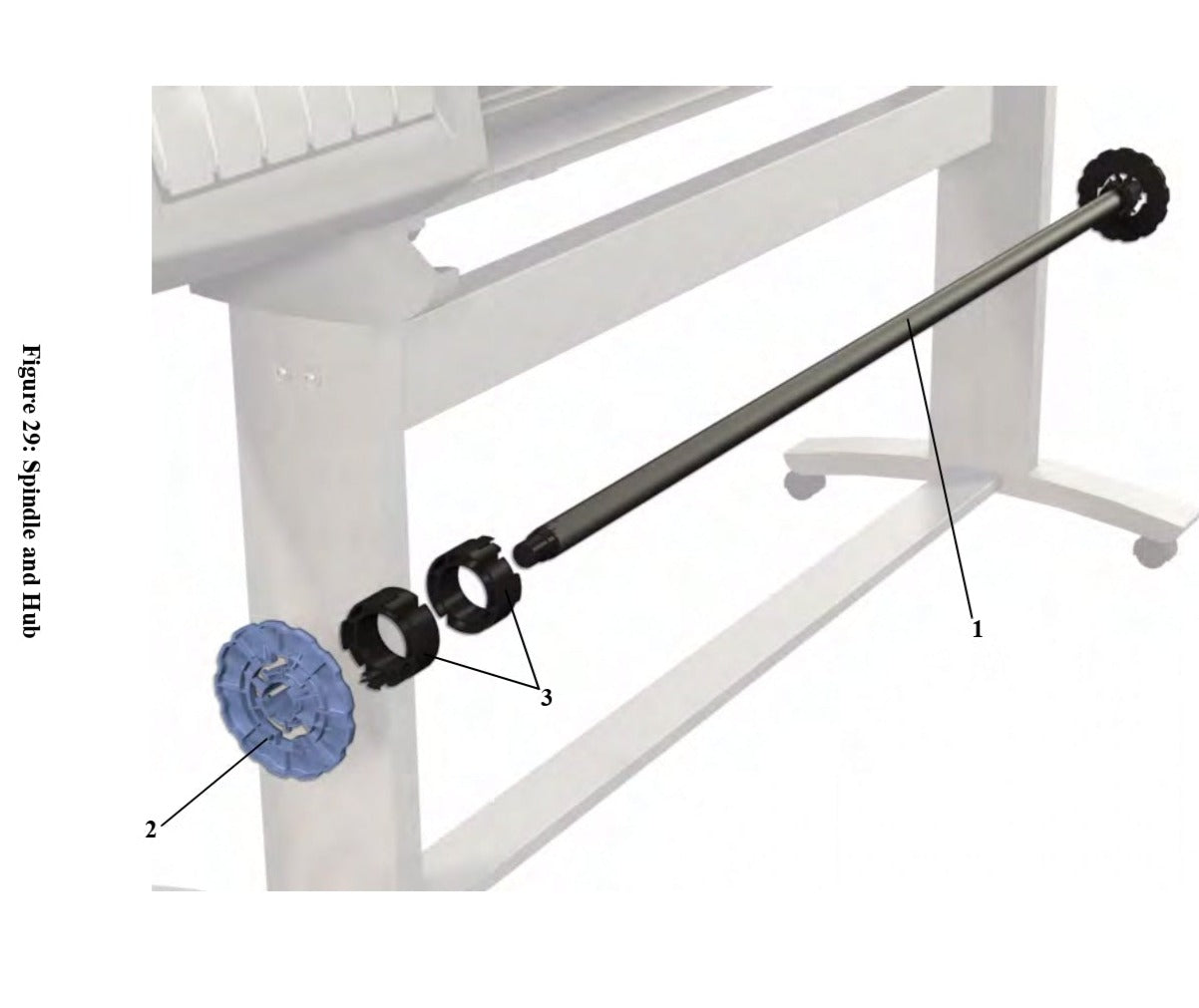 Husillo para impresoras HP DesignJet 5000/5500 de 60 pulgadas (C6095-60182) - Nuevo