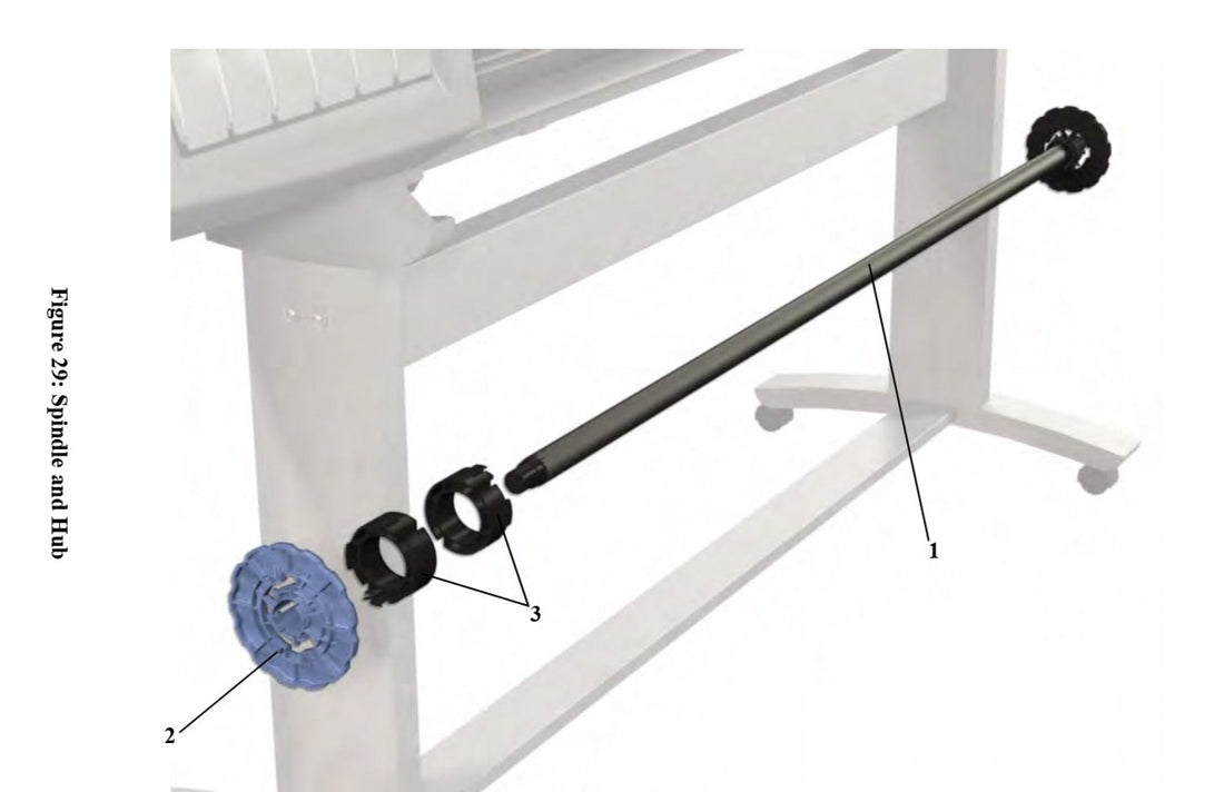 Husillo para impresoras HP DesignJet 5000 y 5500 de 42 pulgadas (C6090-60074) - Nuevo