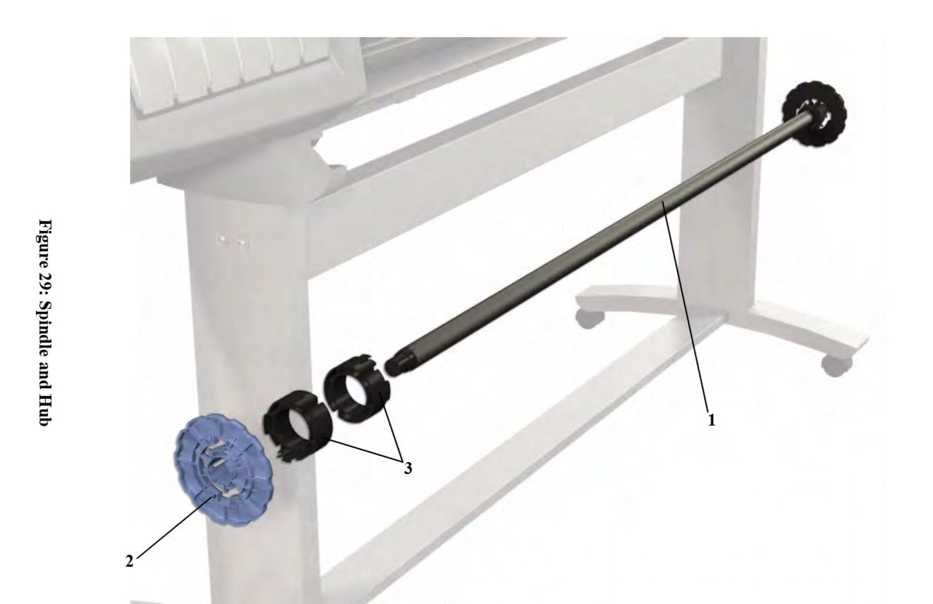 Husillo para impresoras HP DesignJet 5000 y 5500 de 42 pulgadas (C6090-60074) - Nuevo