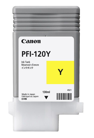 Cartucho de tinta amarilla Canon PFI-120 de 130 ml para TM-200, TM-300 y TM-305