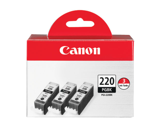 Paquete de 3 tintas Canon CLI-220 negras - 2945B004