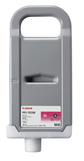 Tanque de tinta magenta Canon PFI-703M (700 ml) para imagePROGRAF iPF810, iPF810 PRO, iPF815, iPF815 MFP, iPF815 MFP M40, iPF820, iPF820 PRO, iPF825, iPF825 MFP, iPF825 MFP M40 - 2965B001AA