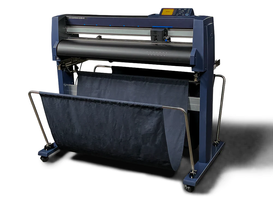 Cortadora de vinilo Vinyl Express Serie Q Gen 3 de 30", soporte y cesta para materiales