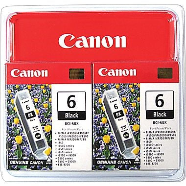 Paquete doble de tinta negra Canon BCI-6BK - 4705A037