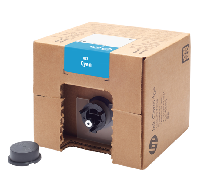 Cartucho de tinta cian HP 873 de 3 litros para Latex 800, 800W - 4UV85A