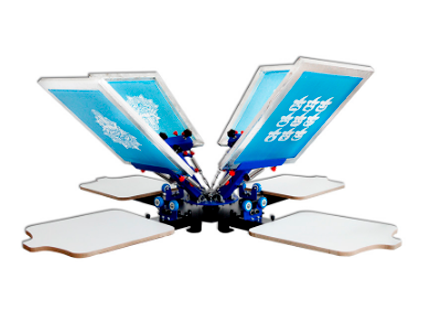 4 Color 4 Station Micro Registration Silk Screen Printing Machine T-shirt Printer www.wideimagesolutions.com  999.99