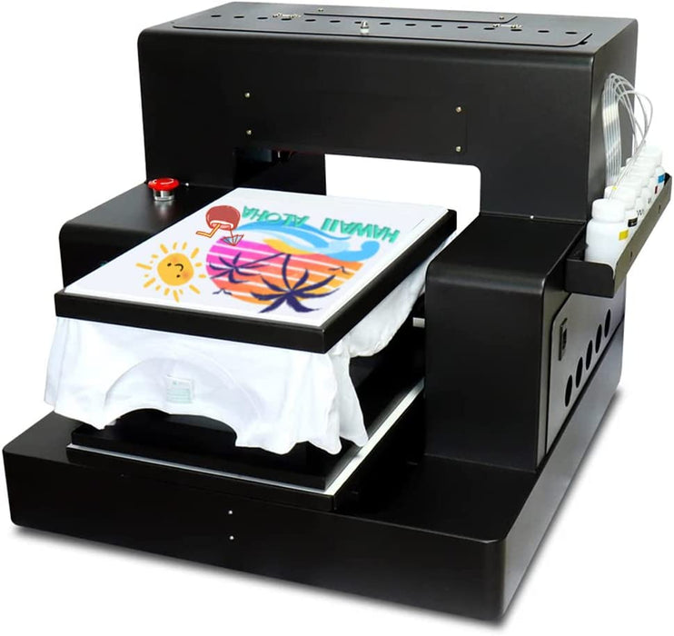 Impresora automática de camisetas A3 DTG DTF con plataforma de vacío, impresora DTG de cama plana, impresión en camisetas oscuras/claras.