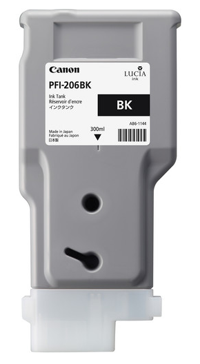 Depósito de tinta negra Canon PFI-206BK (300 ml) para imagePROGRAF iPF6400, iPF6400S, iPF6450 - 5303B001AA