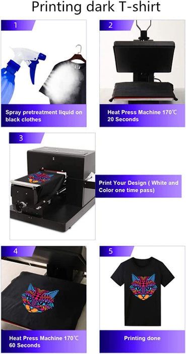 Impresora directa a prenda de camisetas A3 DTG DTF