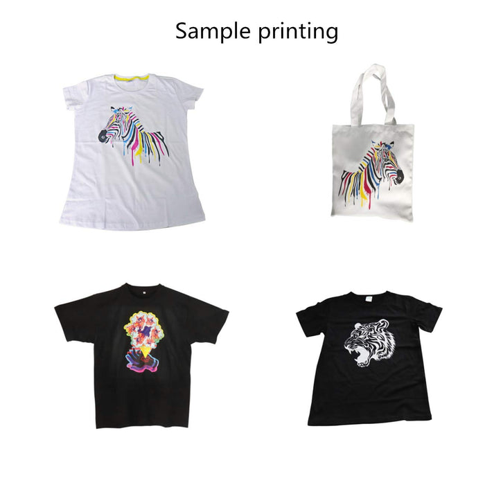 Impresora DTG A4 para camisetas, camisetas, monos, calcetines y bolsos, con tinta textil.