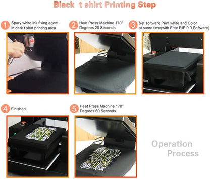 Impresora automática de camisetas HRM, para sudaderas, pantalones, vaqueros, etc., tamaño A3, dtg + tinta. 