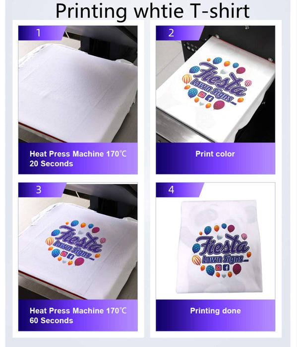 Impresora DTG A4 para camisetas, camisetas, monos, calcetines y bolsos, con tinta textil.
