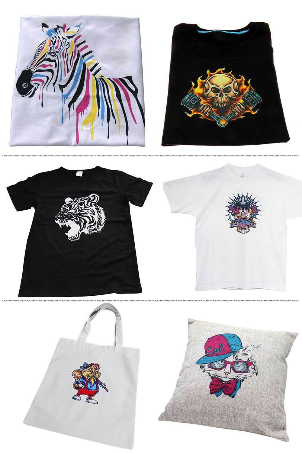 Impresora DTG HRM A4 para camisetas. Impresora DTG multicolor para camisetas, tanto para ropa oscura como clara.