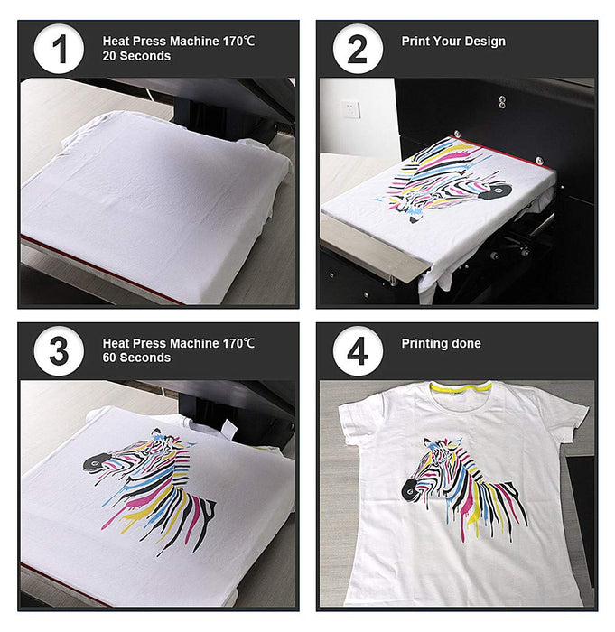 Impresora DTG HRM A4 para camisetas. Impresora DTG multicolor para camisetas, tanto para ropa oscura como clara.