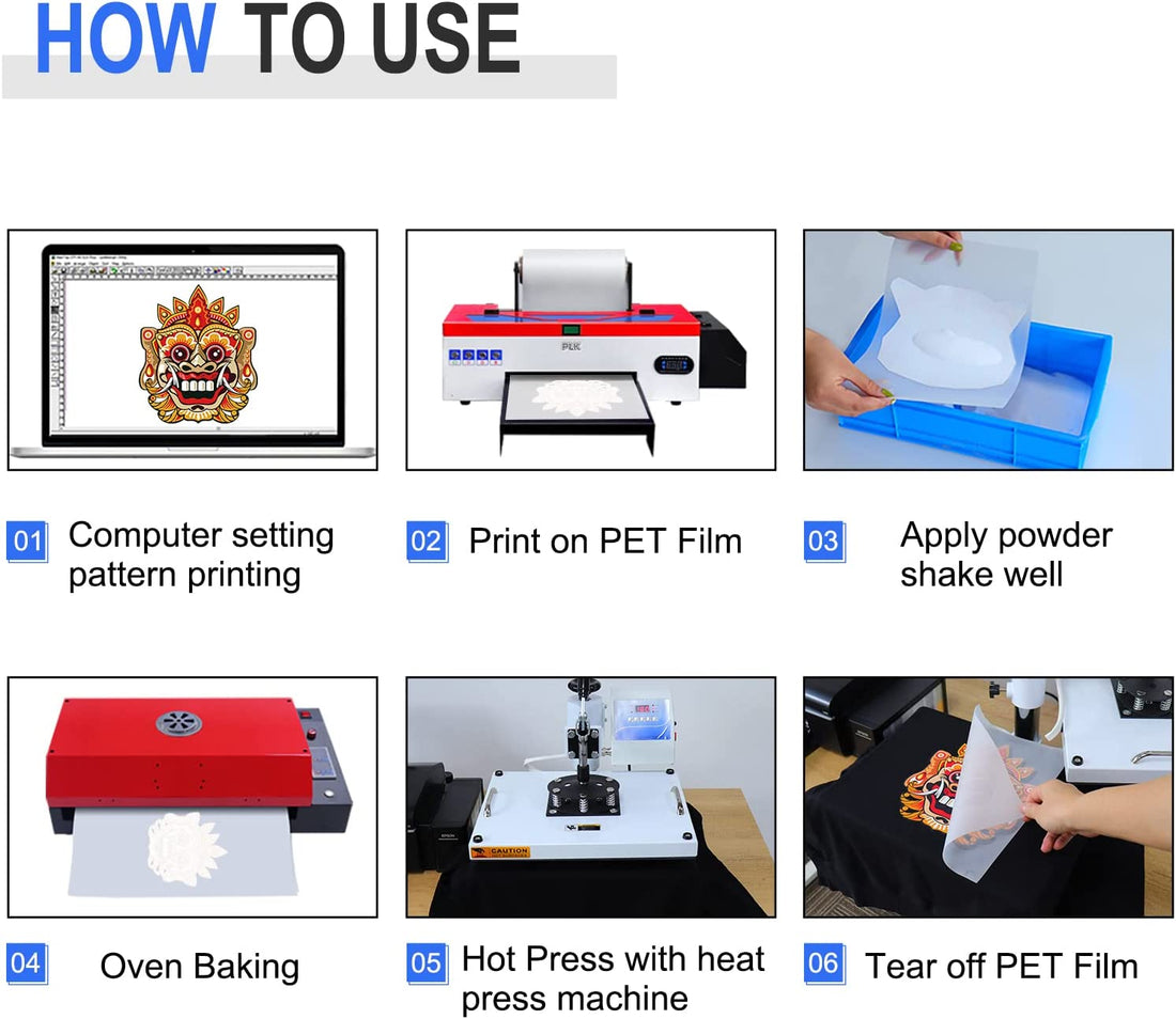 Impresora de transferencia DTF L1800 con alimentador de rollos, impresión directa a película con precalentamiento, impresora DTF A3 para imprimir camisetas, sudaderas y telas (impresora DTF A3 + horno)