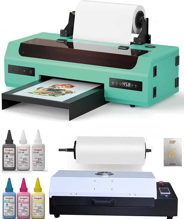 Impresora PUNEHOD A3+ DTF R1390, impresora de transferencia para telas, cuero, juguetes, trajes de baño, artesanías, camisetas, almohadas y otros textiles (impresora + horno)