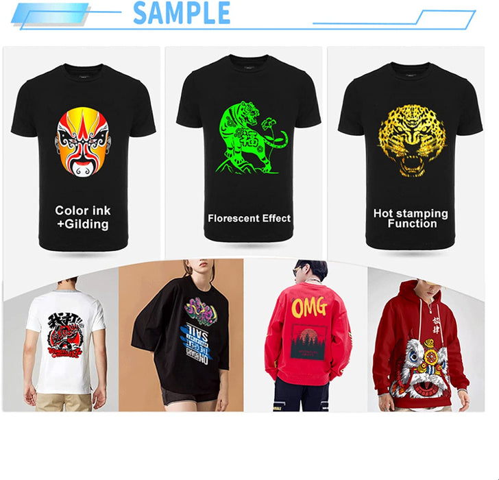 Impresora DTF DTG para camisetas doradas, película de transferencia, máquina de impresión DTF A3 para camisetas, sudaderas, vaqueros y lienzos. 