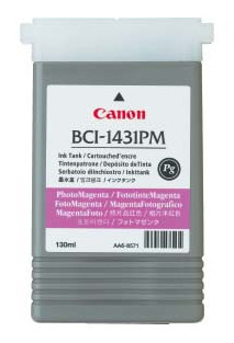 Tanque de tinta magenta fotográfica Canon BCI-1431PM (130 ml) para imagePROGRAF W6200, W6400 - 8974A001AA
