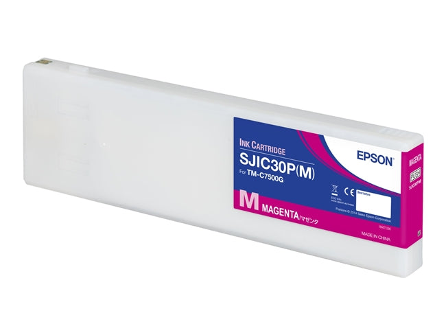 Cartucho de tinta magenta brillante Epson SJIC30P para ColorWorks C7500G y C7500GE - C33S020637