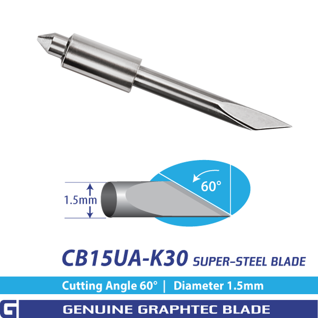 Hoja de acero superresistente GRAPHTEC CB15UA-K30 - 60°/1,5 mm para las series FC y FCX