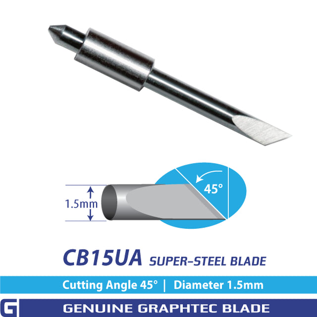 Hoja de acero superresistente GRAPHTEC CB15UA - 45°/1,5 mm para las series FC, FCX y CE 