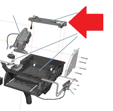 Motor del limpiador de banda - Para HP Designjet L26500, L26100, L25500, L28500 y Latex series 260, 210 y 280 (CH955-67053) - Reacondicionado