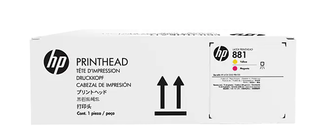 Cabezal de impresión HP 881 amarillo y magenta Latex para HP Latex 1500, 3000, 3100, 3200, 3500, 3600, 3800 - CR327A