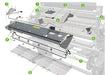 HP CQ869-67032 Curing Module base for HP Designjet L26500 printer www.wideimagesolutions.com  1254.00