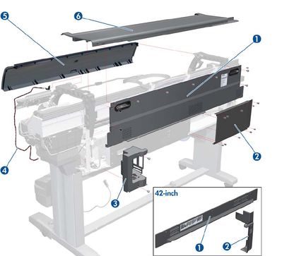 Extensión del módulo electrónico para las series HP Designjet Z6200, Z6600, Z6800 y D5800 (CQ111-67005)