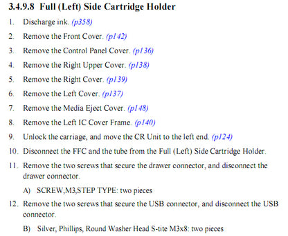 Unidad de soporte izquierda EPSON Pro 4900/4910 - 1724833/1541302 