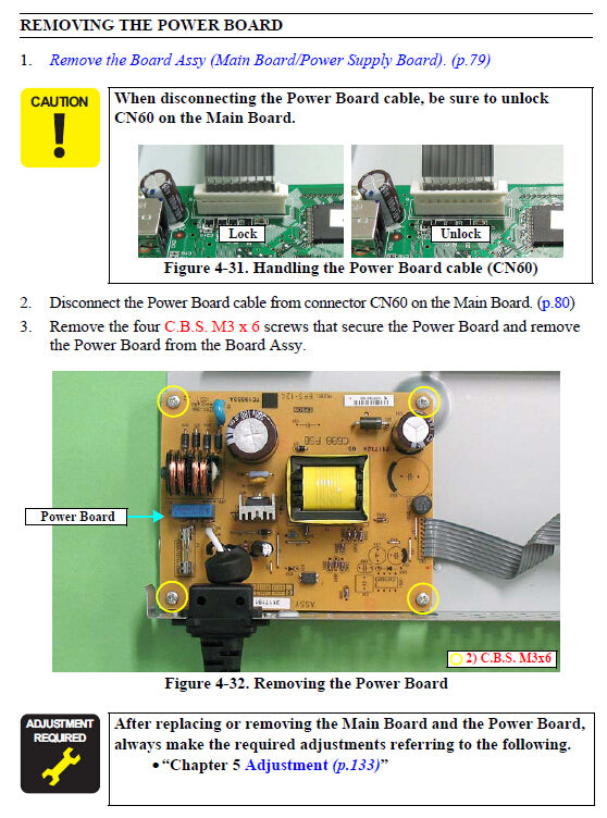 Placa de alimentación EPSON R1900/2880 - 2127105/2117127/2117125 