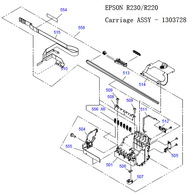 Conjunto de carro EPSON R230/R220 - 1303728 