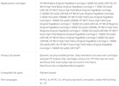 Impresora multifunción HP PageWide Enterprise Color Flow 586z