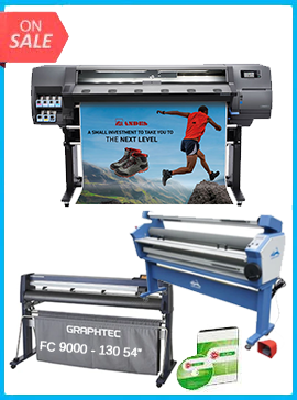 HP Latex 115 - NEW + GRAPHTEC FC9000-140 54" (137.2 CM) WIDE CUTTER - NEW + 55IN FULL-AUTO WIDE FORMAT COLD LAMINATOR, WITH HEAT ASSISTED + FLEXI RIP SOFTWARE www.wideimagesolutions.com  18744.99