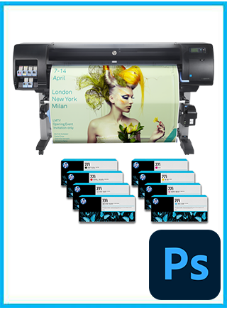 HP DesignJet Z6600 60&quot; Photo Production Printer + Starter Supplies + Photoshop www.wideimagesolutions.com PRINTER 3289.99
