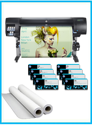 HP DesignJet Z6600 60&quot; Photo Production Printer + Starter Supplies + 2 Rolls of Paper www.wideimagesolutions.com PRINTER 3999.99